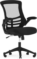 Flash Furniture Mid-Back Black Mesh Swivel Ergonomic Task Office Chair with Flip-Up Arms by FlashFurniture