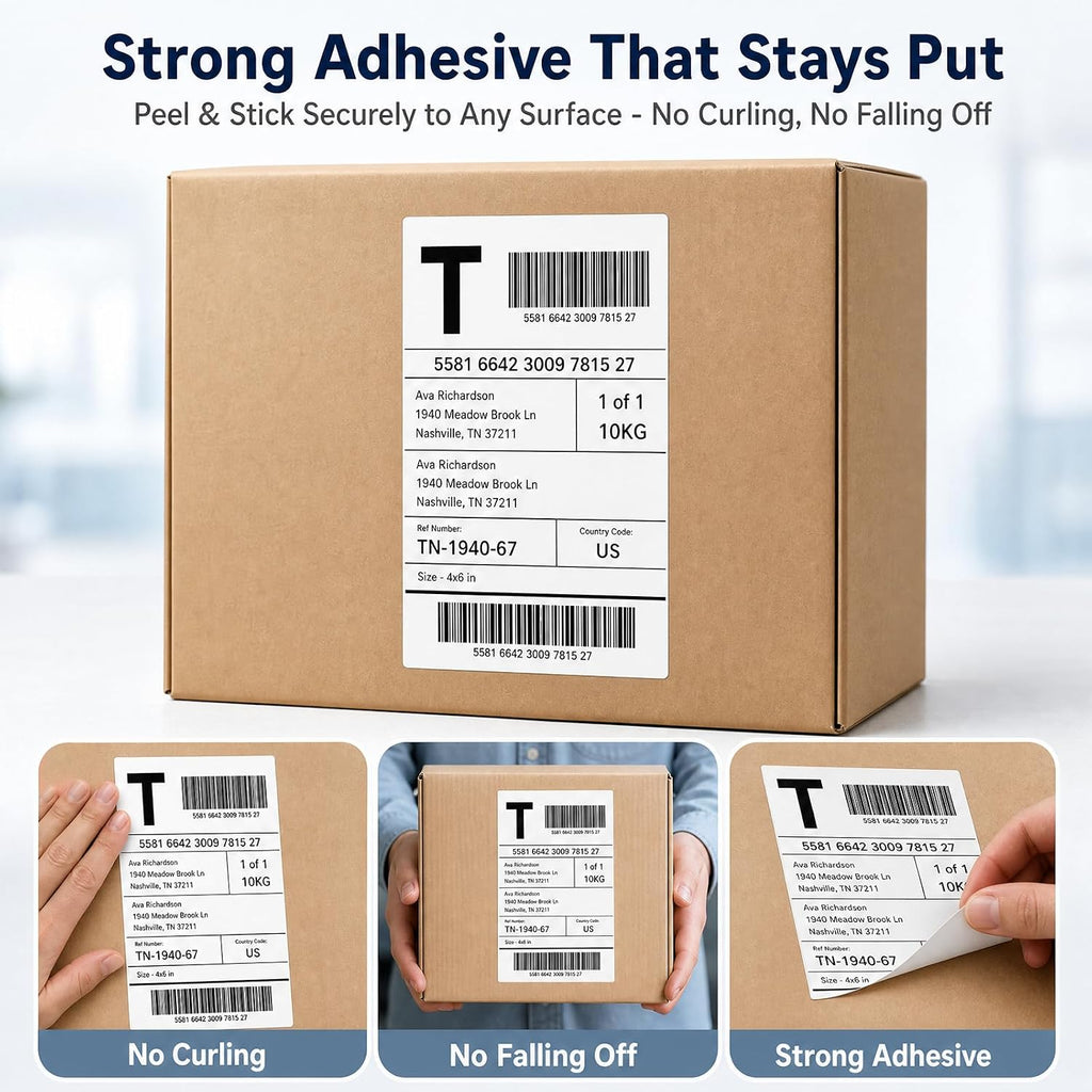 4x6 Direct Thermal Shipping Labels, Compatible with Thermal Printers, for Shipping, Mailing, Small Business (200) - Image 4