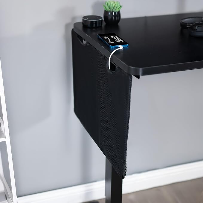 VIVO Black 24 inch Under Desk Privacy and Cable Management Organizer Sleeve, Wire Hider Kit Panel System, DESK-SKIRT-24 - Image 9