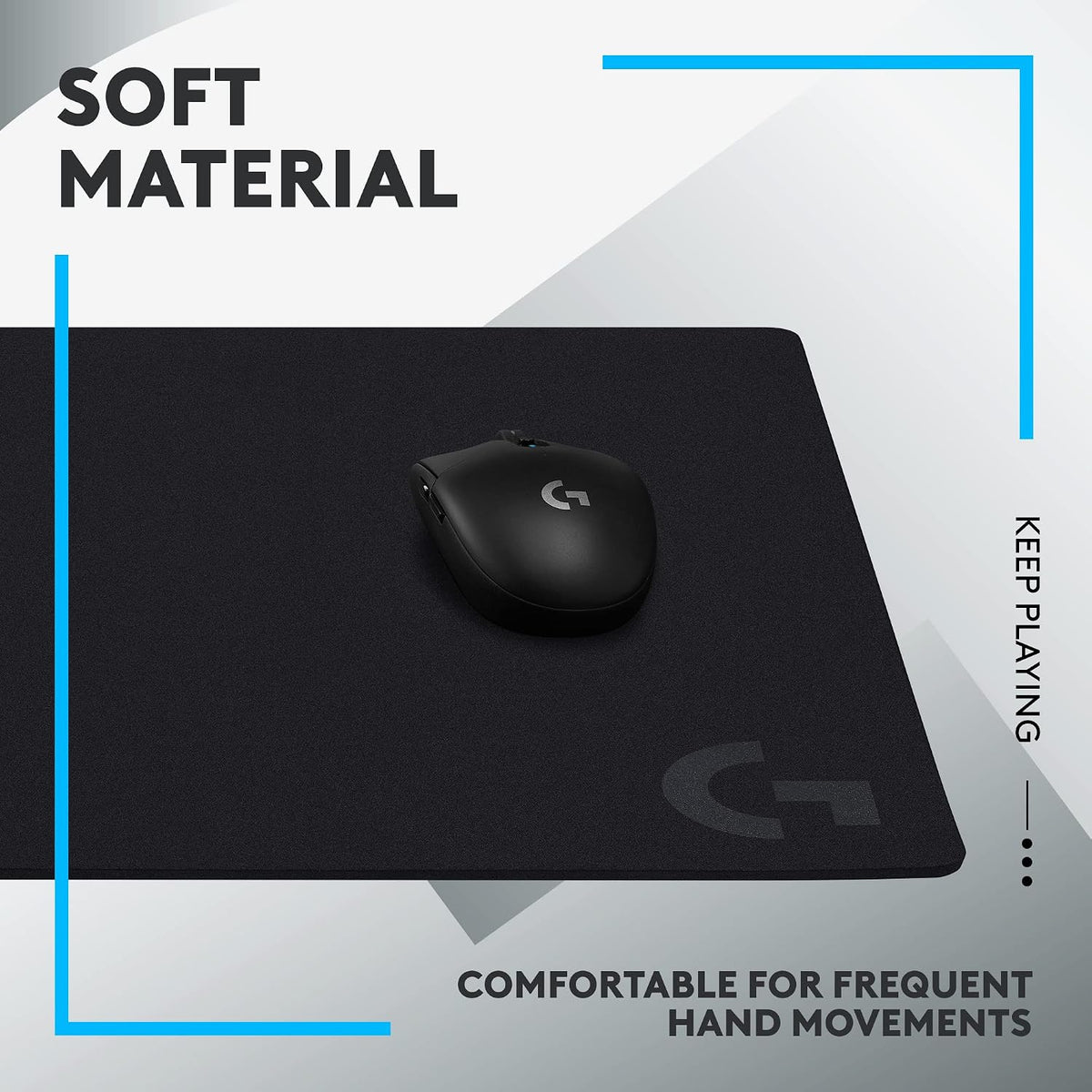 Logitech G640 Large Cloth Gaming Mouse Pad (600x460x3) - Black - Image 6