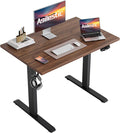 Agilestic Electric Height Adjustable Standing Desk, 48 Inch, Dark Walnut | Smooth Height Adjustment, Memory Presets, Hooks, Stable Steel Frame,154 lbs Capacity, Easy Assembly, Splice Board by Agilestic