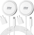 25W Magnetic Wireless Charger, 6FT Fast Charging Pad Wireless Charge for iPhone 17 16 /AirPods3/2/Pro/for Galaxy S26 Ultra/Pixel 10 Series, Portable Charger for Desk& Travel(2Pack,White) by WAYLITEWirelessCharger