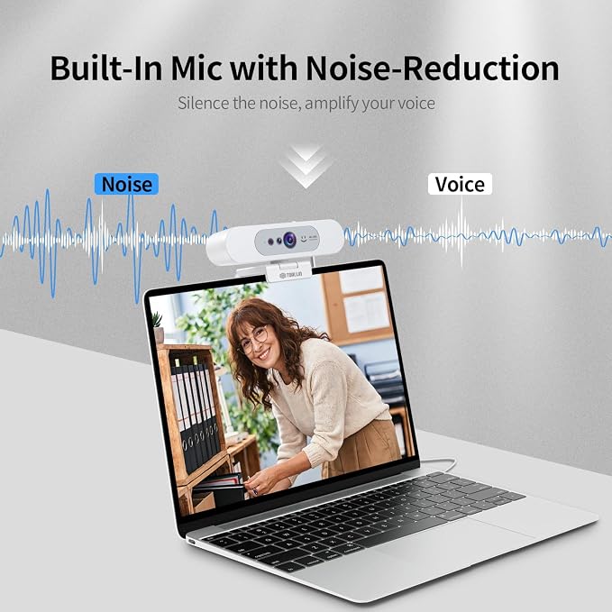 TOALLIN 4K Webcam for PC, Windows Hello Compatible Cam, Facial Recognition | Autofocus, Built-in Mic & Privacy Shutter, USB Computer Camera for PC Laptop, Meetings, Streaming, Video Calls - Image 5