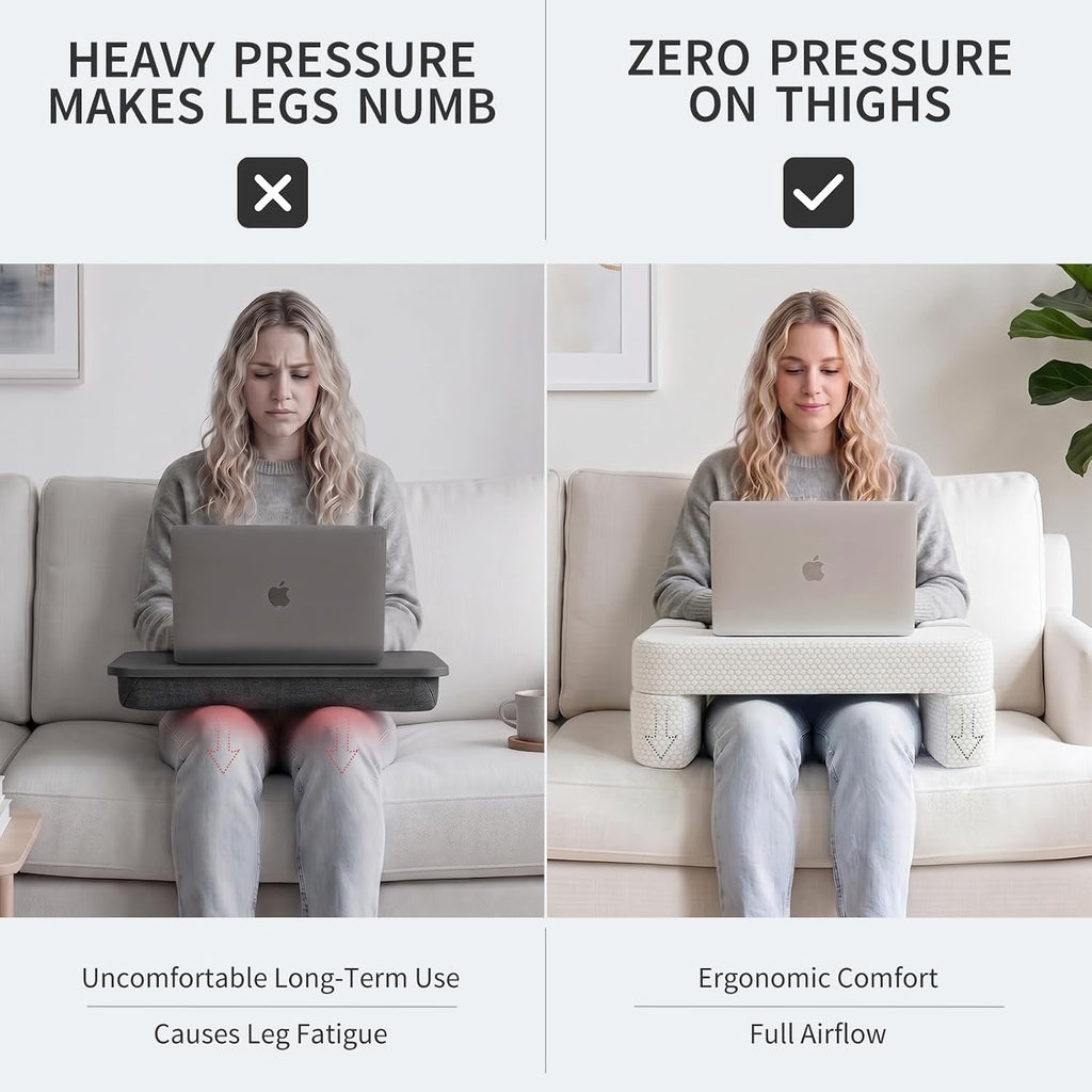 Foldable Lap Desk Pillow - Armrest, Laptop Cushion for Couch & Bed - Image 2