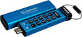 Kingston Ironkey Keypad 200 USB-C 64GB Encrypted Flash Drive | OS Independent | FIPS 140-3 Level 3 | XTS-AES 256-bit | BadUSB and Brute Force Protection | Multi-Pin Option | IKKP200C/64GB by Kingston