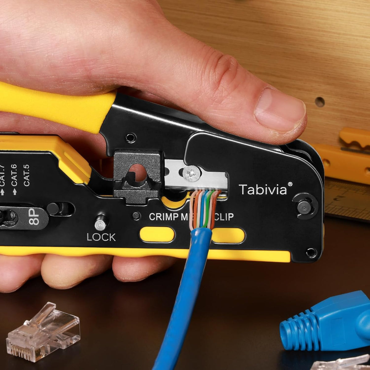 RJ45 Crimp Tool Kit Pass Through Ethernet Crimping Tool - Image 3