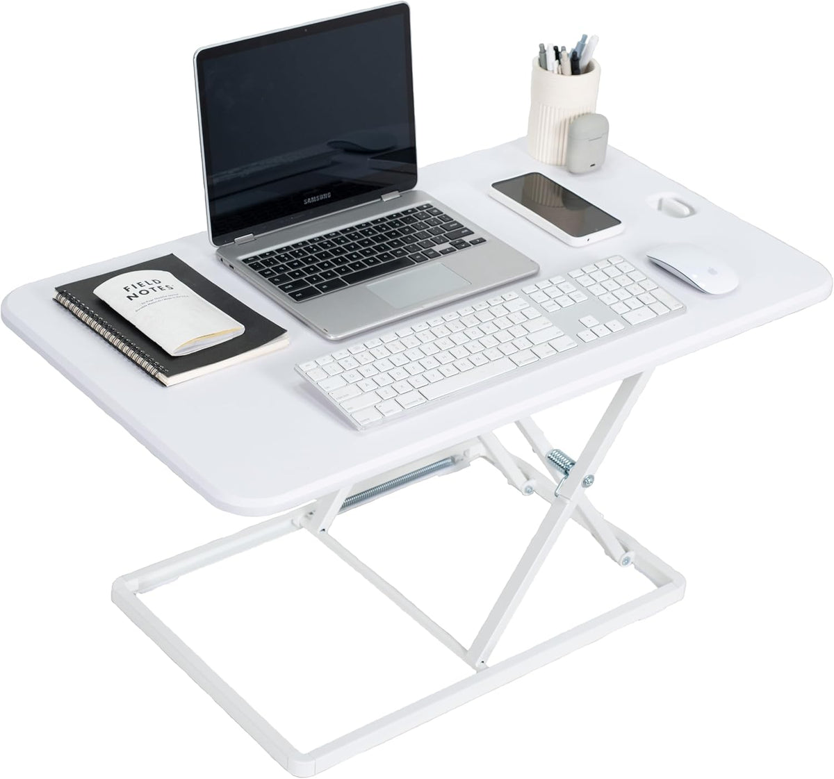 VIVO Single Top Standing Desk Converter, 32" White Top by VIVO