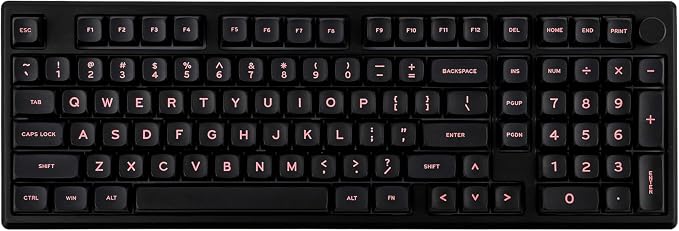 EPOMAKER Galaxy100 QMK/VIA Wireless Gaming Keyboard, Aluminum Shell, BT/2.4Ghz/USB-C, Pre-Lubed Hot-Swappable Linear Switches, NKRO, RGB Backlit (Black, Marble White Switch) by EPOMAKER