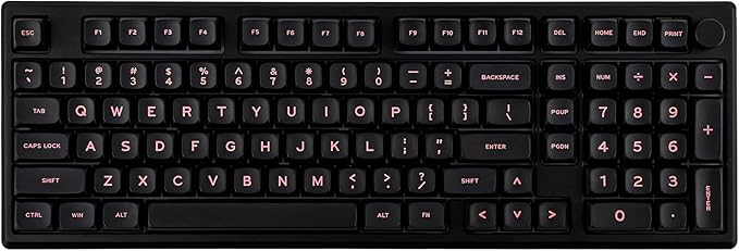 EPOMAKER Galaxy100 QMK/VIA Wireless Gaming Keyboard, Aluminum Shell, BT/2.4Ghz/USB-C, Pre-Lubed Hot-Swappable Linear Switches, NKRO, RGB Backlit (Black, Wisteria Linear Switch) by EPOMAKER