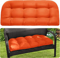 MAGIC ELEPHANT Outdoor Bench Cushion, Memory Foam Loveseat Cushion for Patio Furniture Wicker Chair, Settee Porch Swing Seat Cushion, 44 x 19 Inches (Orange) by Magicelephant