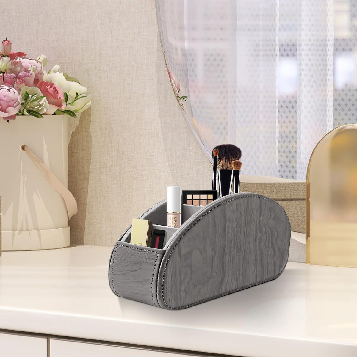 TV Remote Control Holder,Remotes Caddy for Table,Desk Nightstand Organizer - Image 4
