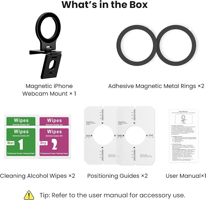 Itramax Continuity Camera Mount for iMac,Magnetic iPhone Monitor Holder | Computer PC Screen Cell Phone Webcam Holder,for MagSafe iPhone 17 16 15 14 13 12 11 XR XS,Apple TV 4K,Studio Display,Black - Image 8
