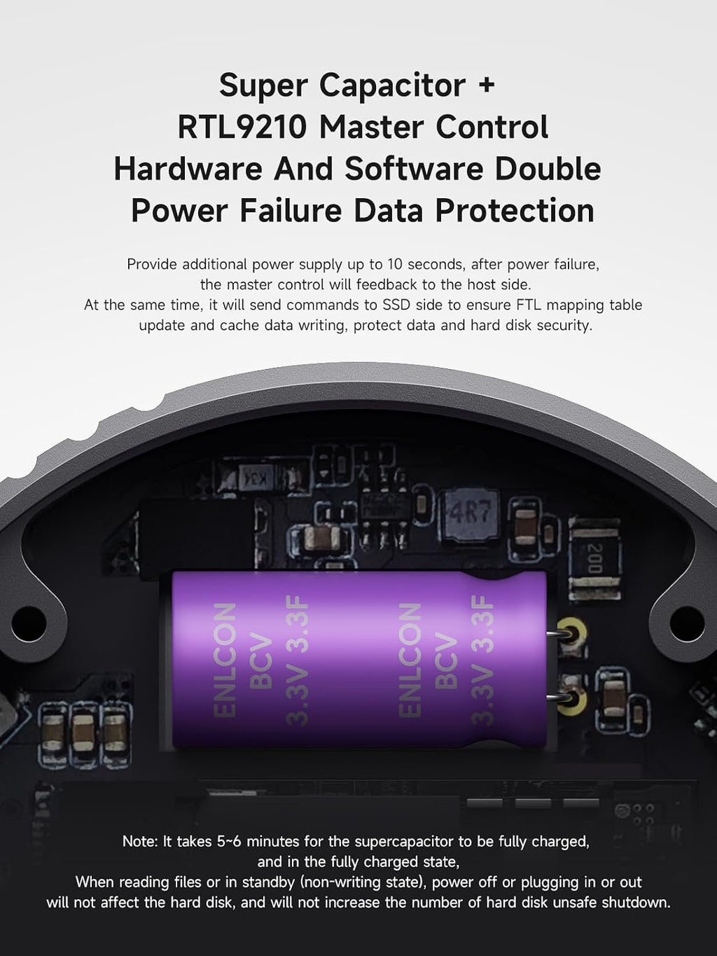 Hagibis Magnetic M.2 2230 NVMe SSD Enclosure with Magsafe for iPhone 17 16 15 Pro Max ProRes, USB C 3.2 Gen2 10Gbps to NVMe Adapter, Aluminum External SSD Case for MacBook, iPad Pro, Android (MC100) - Image 7