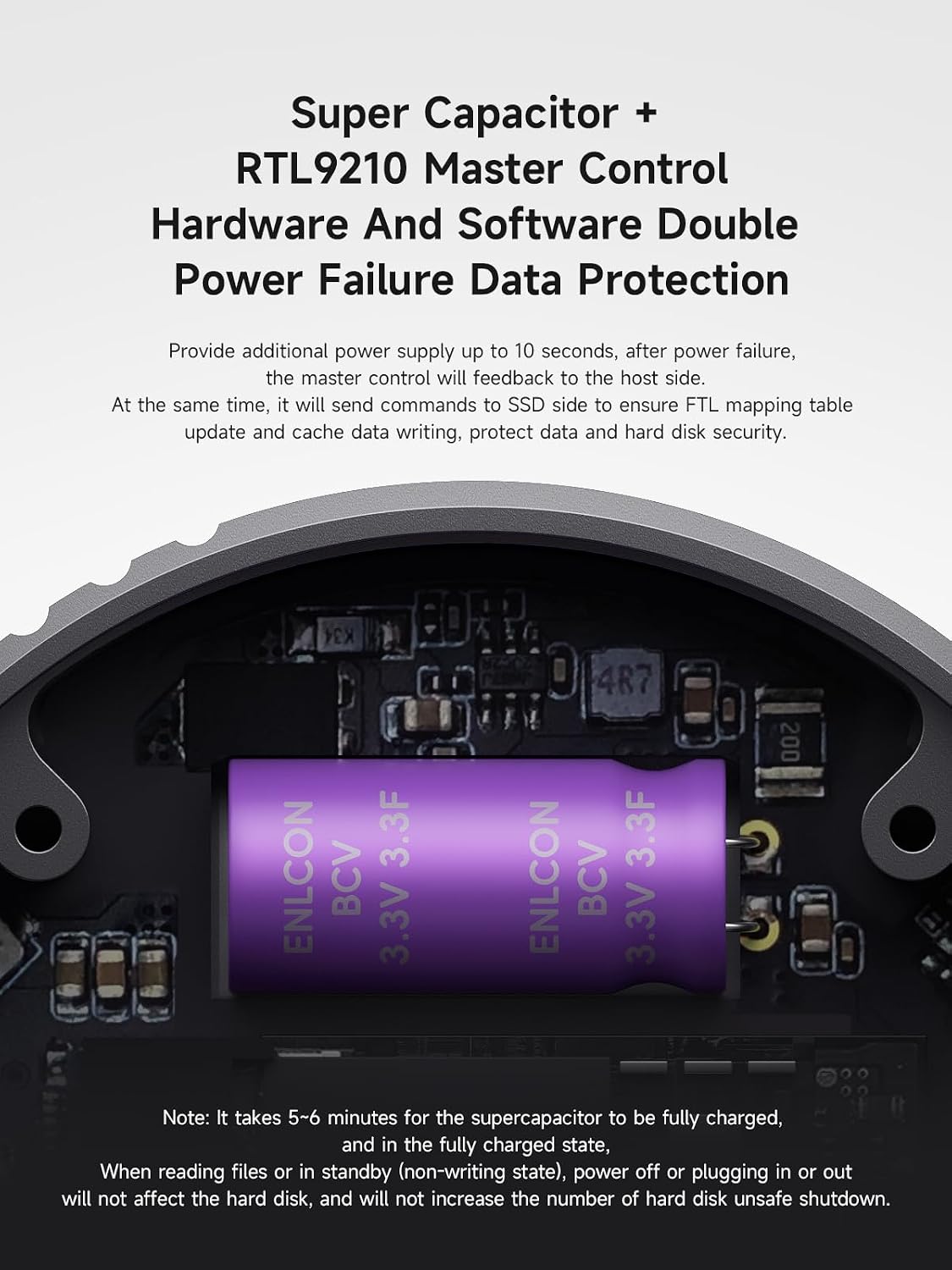 Hagibis Magnetic M.2 2230 NVMe SSD Enclosure with Magsafe for iPhone 17 16 15 Pro Max ProRes, USB C 3.2 Gen2 10Gbps to NVMe Adapter, Aluminum External SSD Case for MacBook, iPad Pro, Android (MC100) - Image 7