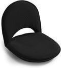 YOUKEEEJOJO Floor Chair 5-Position Adjustable Back Support Chair Foldable Camping,Video-Gaming Reading Watching, Upholstered Meditation Convenient Seats (Black) by YOUKEEJOJO