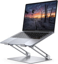 Lamicall Adjustable Laptop Stand for Desk for MacBook Air Pro HP 10-17.3'' | Aluminum Computer Notebook Holder, Portable Laptop Riser, Foldable Ergonomic Office Desk Accessories for Dell XPS Silver by Lamicall