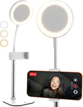 COOPER ChatStand Halo Sturdy Phone Stand for Recording with Light for Desk | 9-13" Adjustable, Weighted Base, iPhone Stand & Phone Holder, Ring Light Tripod for Video Recording, Filming, Fits all Phones by CooperCases