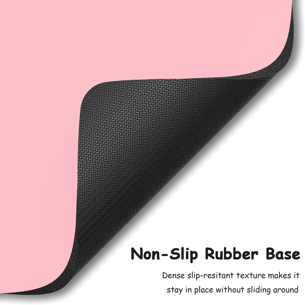 Small Mouse Pad, 5 x 6 Inch Thick Rubber Premium-Textured Non-Slip Portable & Washable Mini Mouse Mat for Women Men Wireless Laptops Keyboard Tray Gaming Computer Office Travel, Pink - Image 4