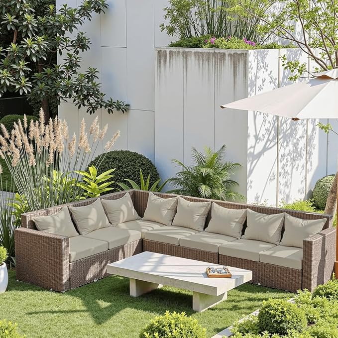 PatioGlow Outdoor Seat Cushion Set 22 x 24 x 4 Inch, Waterproof & Fade Resistant Patio Furniture Cushions with Removable Cover, Thick Deep Seating Pads for Outside Chair Sofa Couch - Image 2