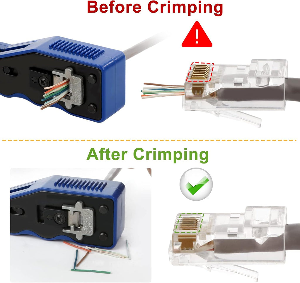 RJ45 Crimp Tool Kit Pass Through Ethernet Crimping Tool Kit(K09) - Image 6