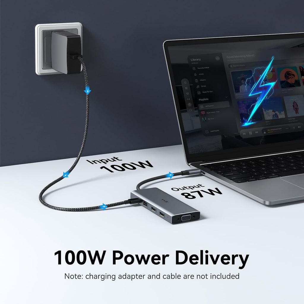 USB C Docking Station Dual Monitor Adapter Laptop Docking Station 3 Monitor - Image 7