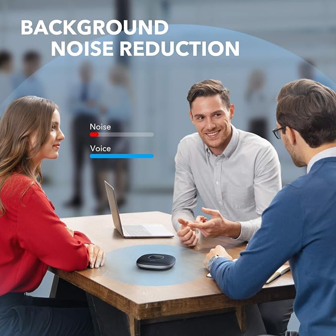 Anker PowerConf Speakerphone, Zoom Certified Conference Speaker with 6 Mics | 360° Enhanced Voice Pickup, 24H Call Time, Bluetooth 5.3, USB C, Compatible with Leading Platforms for Personal Workspaces - Image 3