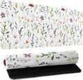 Spring Summer Wildflower Desk Pad Mouse Pad XXL 35.4”x15.7” Large Extended Gaming Mouse Pad with Stitched Edges Non-Slip Rubber Base Mousepad Floral Desk Accessories for Home Laptop Office Work Game by Granbey
