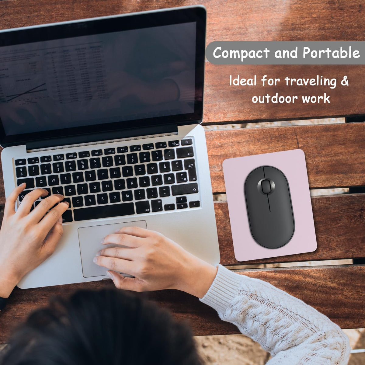 Small Mouse Pad, 5 x 6 Inch Thick Rubber Premium-Textured Non-Slip Portable & Washable Mini Mouse Mat for Women Men Wireless Laptops Keyboard Tray Gaming Work Travel,Dark Pink - Image 7