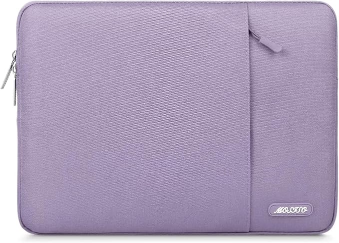 MOSISO Laptop Case 15 inch, Laptop Sleeve Bag with Pocket | Compatible with MacBook Air 15 inch M5 M4 M3 M2 2026-2023, Dell XPS, Polyester Vertical Computer Bag, Purple by MOSISO