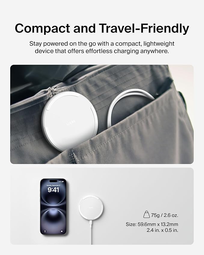 Belkin 15W Wireless Charging Pad, Qi Charger with Power Adapter | iPhone 16/15/14, AirPods, Samsung Galaxy S25/S24, Pixel 10 compatible, power adapter and cable included - Image 5