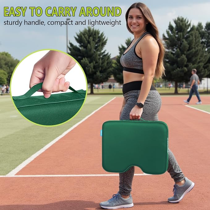 Stadium Seat Cushion for Bleachers, 2-in-1 Reversible Soft & Firm | Bleacher Cushion with Memory & High-Density Foam, Ergonomic Non-Slip Design, Portable for Indoor & Outdoor Sports, Events - Image 5