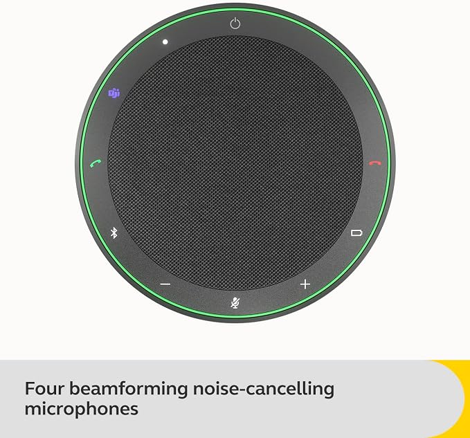 Jabra Speak2 75 SE (Second Edition) Wireless Bluetooth Speakerphone, Grey | 4 Noise-Cancelling Microphones, 65mm Full-Range Speaker, New Linking Feature, USB-C Dongle, Certified for Microsoft Teams - Image 3