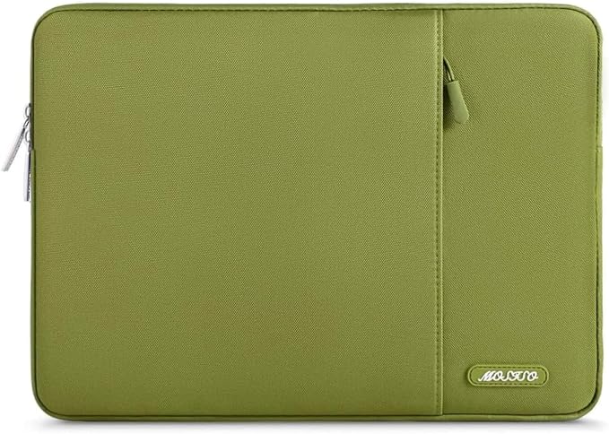 MOSISO Laptop Case 16 inch, 15-15.6 inch Laptop Sleeve Bag with Pocket | Compatible with MacBook Pro 16 M5 M4 M3 M2 M1, HP Acer Dell Lenovo ASUS, Polyester Vertical Computer Bag, Chartreuse by MOSISO