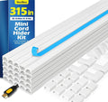 315in Cord Hider Kit, Cord Covers for Wires on Wall, Cord Hider for Wall Mount tv, tv Cable Hider Wall kit, Paintable Cable Raceway, Wire Covers for Cords, 20X L15.7in X W0.59in X H0.4in, White by YesBes