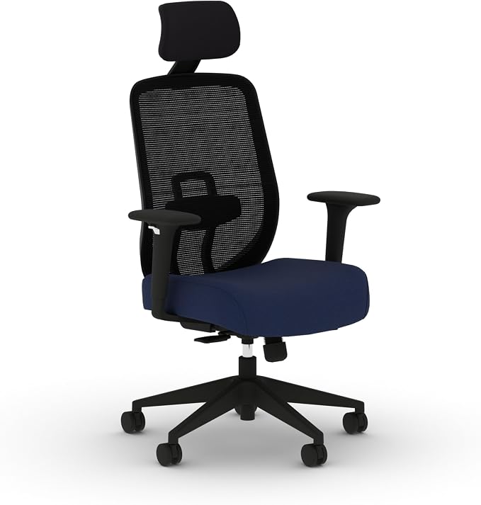 HON Altern Ergonomic Office Chair, Office Desk Computer Chair, Indigo | Mesh desk chair with lumbar support, headrest, seat slide, adjustable arms, computer chair for home office productivity by HON