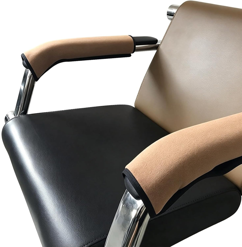 Wanty 2 Pieces Home Office Polyester Removable Durable Machine Washable Office Chair Armrest Slipcovers Covers Protect Armrests (Brown) - Image 5