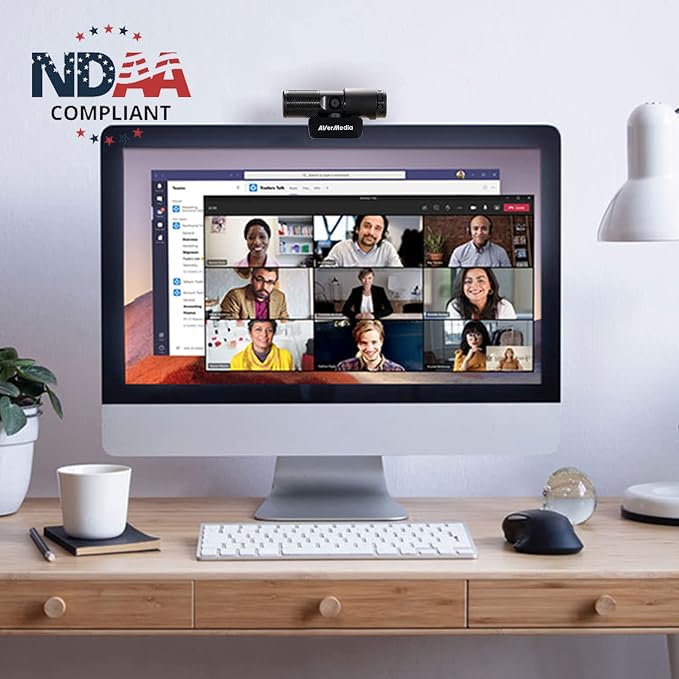 AVerMedia Live Streamer Cam 313 - Full HD 1080P Webcam with Privacy Shutter, Dual Microphone, 360 Degree Swivel for Video Conference - NDAA Compliant (PW313) - Image 5
