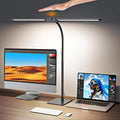 Syrinx LED Desk Lamp for Home Office, 18W 2000LM Stepless Dimming Light | Focused & Wide-Area Dual-Light, 360° Gooseneck, 5 Color Temp & 10 Brightness, Flicker-Free Eye-Caring Light for Study & Craft by Syrinx