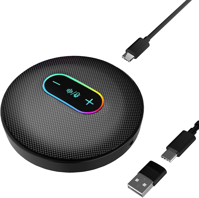 NEEWER UM04 USB Microphone, AI Cancelling Desktop Omnidirectional Condenser Mic with 48KHz/24Bit Mute for Online Meeting Recording Skype Teaching Windows Computer Laptop PC Mac Phone (Not Speaker) by Neewer