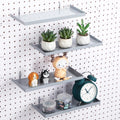 Lineshading 4 Pcs Pegboard Shelves, Gray, 12 x 5 Inch by Lineshading