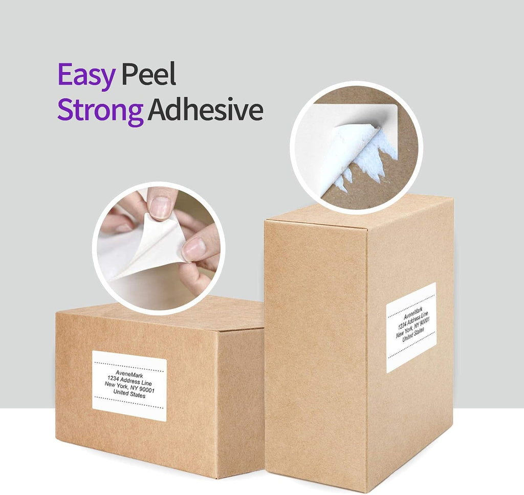AveneMark 12 Rolls 4" x 3" Direct Thermal Labels for Barcodes Postage Address Shipping Compatible with Rollo & Zebra Desktop Printers Adhesive - 500 Labels/Roll - Image 4