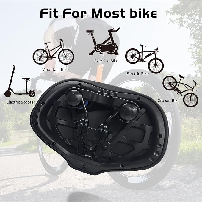 Noseless Bike Seat Cushion for Men & Women - Extra Padding & Comfort Wide Bicycle Seat, Oversized Comfortable Saddle for Peloton Bikes, Exercise Bikes, Electric Bikes, Cruiser Bikes - Image 8