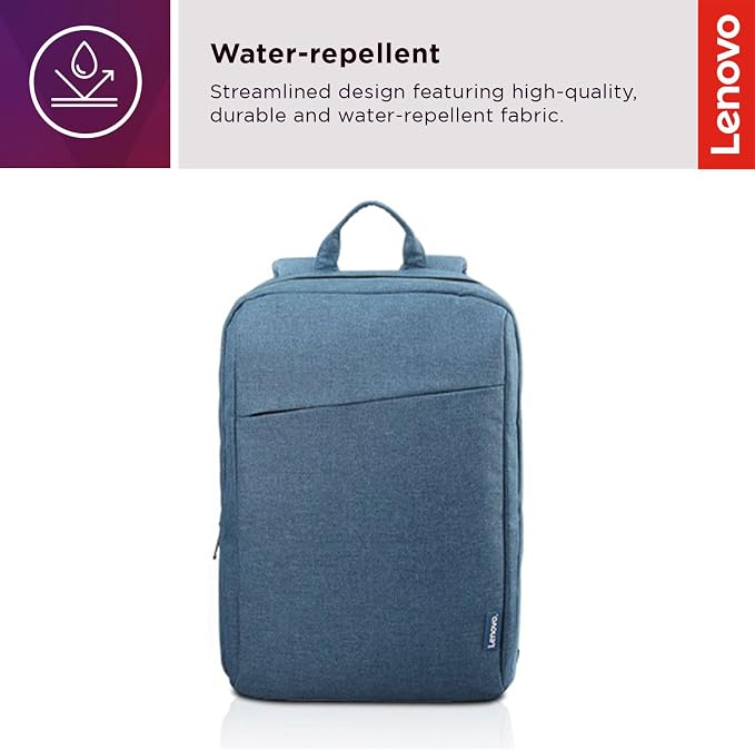 Lenovo Casual Laptop Backpack B210-15.6 inch - Padded Laptop/Tablet Compartment - Durable and Water-Repellent Fabric - Lightweight - Blue (Pack of 3) - Image 8