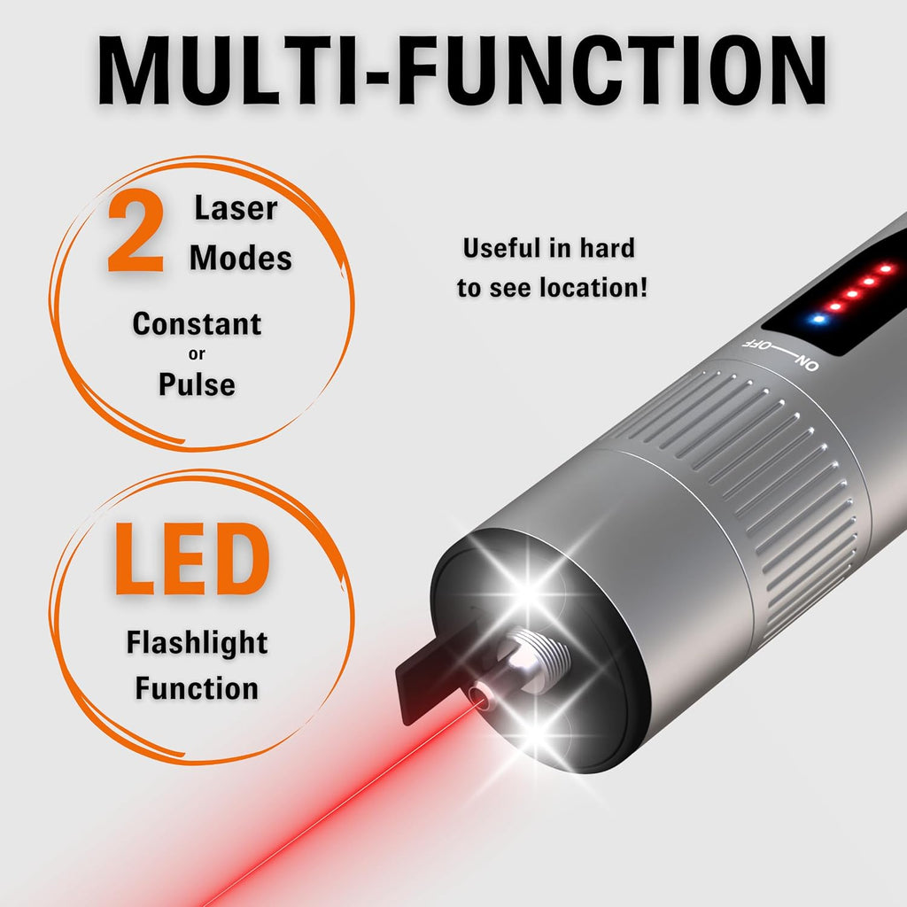 Visual Fault Locator - Rechargeable Red Light VFL Fiber Optic Tool kit - Retractable Head fits SC FC ST - Visible Red Light Source - Network Cable Tester - with Protective Case and LC Adapter - Image 7