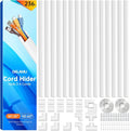 Delamu Cord Hider, 236in Cord Covers for 3-4 Wires on Wall, Cable Hider Wire Covers for Cords, Wire Hiders for TV on Wall, TV Cord Hider for Wall Mounted TV, 15x L15.7 W1.18 H0.6in, White by DELAMU