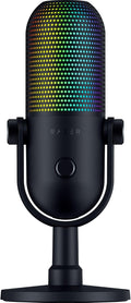 Razer Seiren V3 Chroma 32‐Bit DSP, USB-C Microphone for PC & Mac, Black | AI Audio Processing, Noise Isolation, Tap-to-Mute, Supercardioid Condenser Mic, Chroma RGB, Discord, OBS Studio, Streamlabs by Unknown