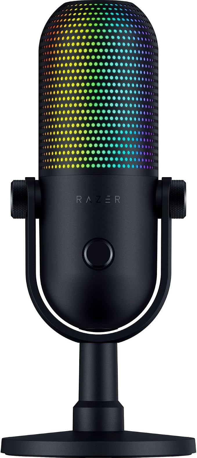 Razer Seiren V3 Chroma 32‐Bit DSP, USB-C Microphone for PC & Mac, Black | AI Audio Processing, Noise Isolation, Tap-to-Mute, Supercardioid Condenser Mic, Chroma RGB, Discord, OBS Studio, Streamlabs by Unknown