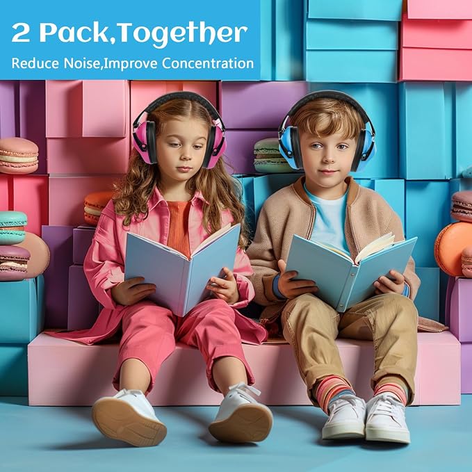 Floriogra 2 Pack Noise Cancelling Headphones for Kids/Toddler Ear Muffs | 28dB SNR Kids Ear Protection for Autism Children Noise Reduction Earmuffs for Concerts, Monster Jam, Air Shows, Fireworks - Image 2