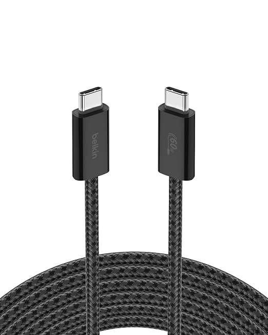 Belkin USB C to USB C 60W Braided Cable 9.9ft iPhone Charger Cord | iPhone 15/16/17, Samsung Galaxy S26, Pixel 10, Airpods, iPad, Nintendo Switch 2, MacBook, Steam Deck, Travel, Chromebook by Unknown