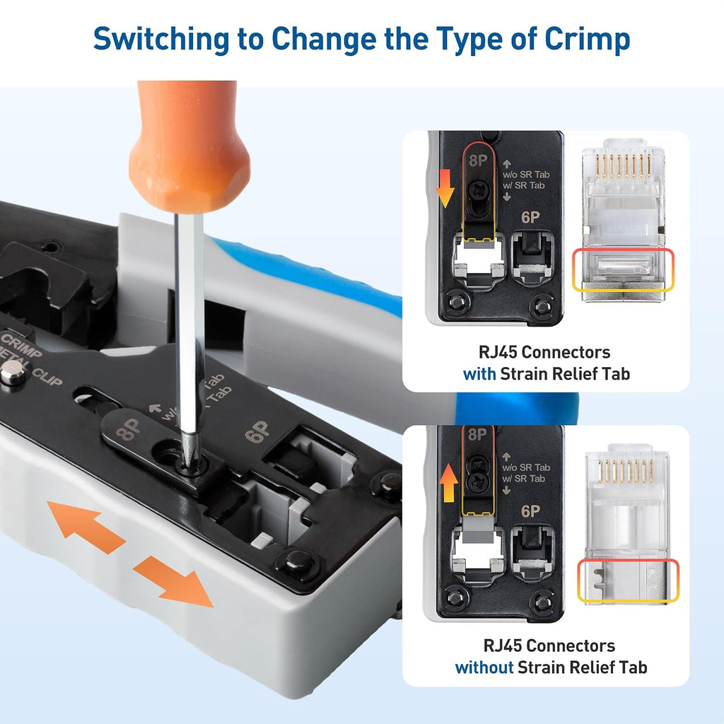 Cable Matters All-In-One Modular Ethernet Crimping Tool Cat 8 - Image 4